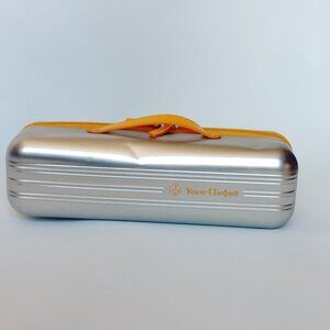VEUVE Clicquot Metal Zip Up Hard Case Champagne Cooler Case for 750ml AIRSTREAM